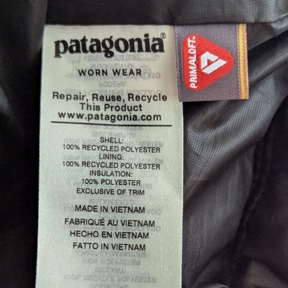 Patagonia x Ebay Embroidered Black Quilted Vest Zip Up Women's XXS STY84247 FA19 - Picture 8 of 9